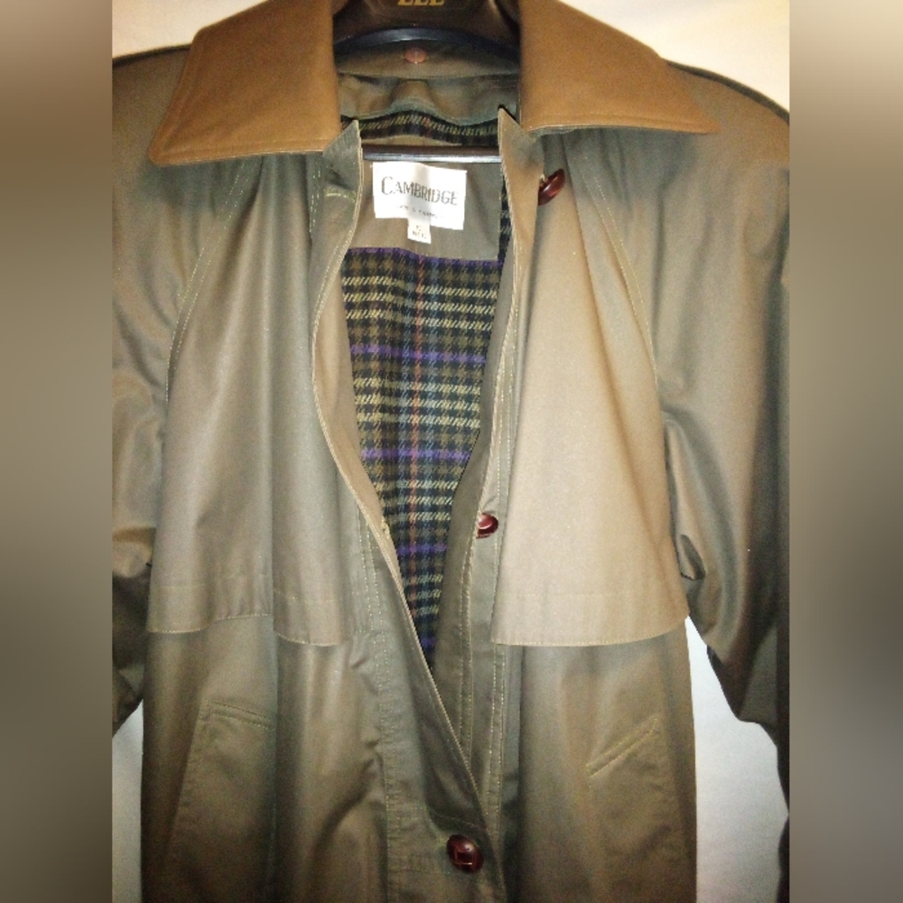 Cambridge Insulated Interchangeable Midi Trench Coat Womens Size 10P•VINTAGE